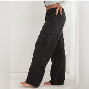 NWOT Aerie Black Wide Leg Pants